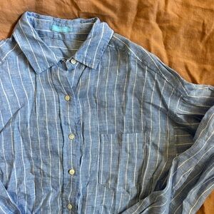 J. McLaughlin striped linen top